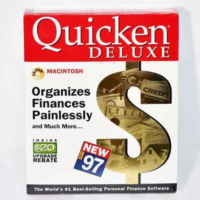 Vintage Sealed Intuit Quicken Deluxe 7 for Mac 1997 Finance Software CD 0124!!! - Image 1 of 4
