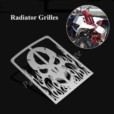 Stainless Steel Skull Radiator Grille Guard Protector For Yamaha Banshee 1987-12 - Image 1 of 4