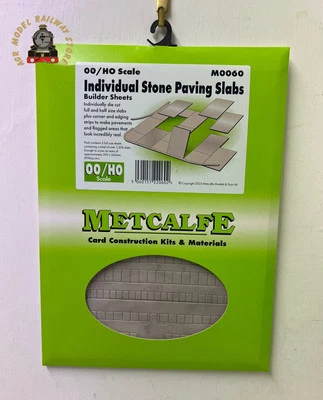 00 GAUGE CARD KIT, METCALFE 00 GAUGE KIT Metcalfe M0060 Individual Stone Paving Slabs Card Kit - OO Gauge