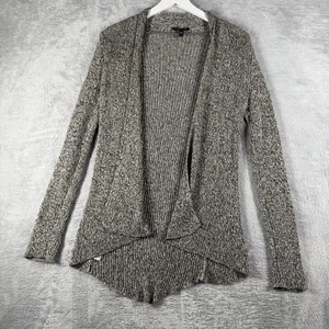 Eileen Fisher Cardigan Womens Petite Small Gray Marled Linen Wool Office Career - Picture 1 of 13