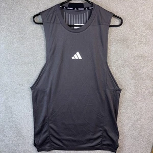 Camiseta sin mangas de entrenamiento Adidas para hombre XS gris camiseta para correr IS3795 D4T camiseta sin mangas HeatRdy nueva sin etiquetas - Imagen 1 de 6
