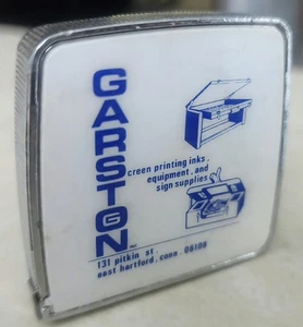 RARE VINTAGE GARSTON SCREEN PRINTING INK HARTFORD CT. ADVERTISING TAPE MEASURE - Picture 1 of 10