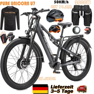 PURE UNICORN U7 Elektrofahrrad 2000W 19,2Ah 27,5'' E-Bike Shimano 7 Gänge 50KM/H - Bild 1 von 24
