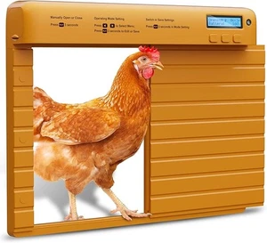 Automatische Hühnerstalltür batteriebetrieben mit Timer & Lichtsensor - Bild 1 von 4