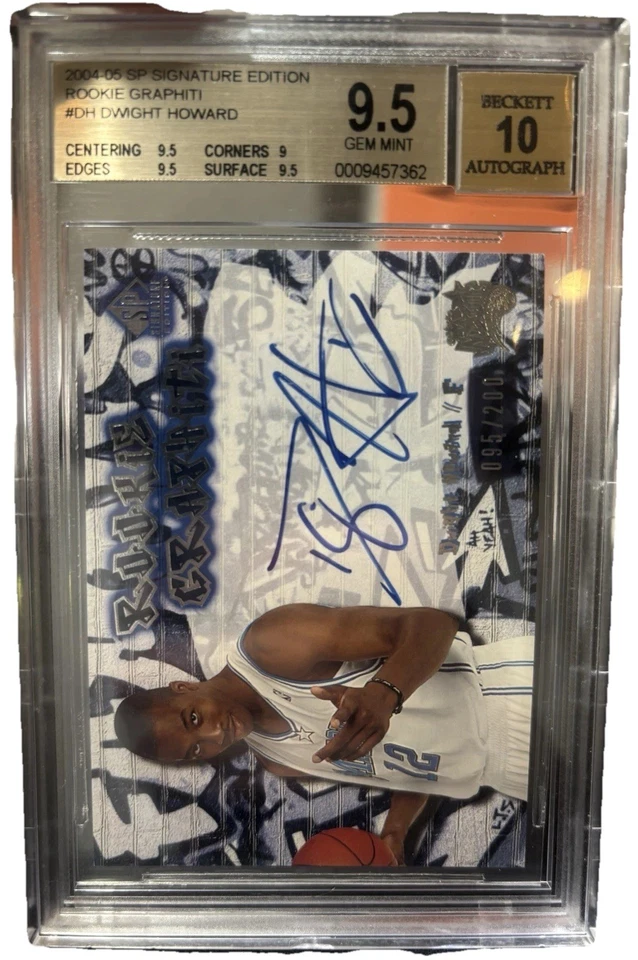 2004-05 Upper Deck Дуайт Ховард Новичок Графитовый Rc На Карте Авто Бекет 9.5! - Изображение 1 из 2