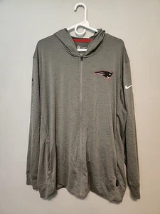 Nike New England Patriots Nike Dri-fit Full zip hoodie men's Team issued mens XL - Picture 1 of 16