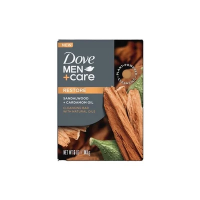 Barra limpiadora Dove Men Care Restore - 5 oz (141 g) - sándalo y cardamomo Foto 1 de 3