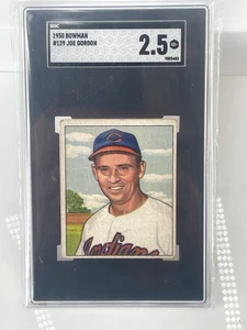 1950 Bowman - #129 Joe "Flash" Gordon - HOF - SGC 2.5 - Bild 1 von 2