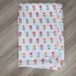 Mainstays Kids white floral twin flat top sheet - Picture 1 of 3