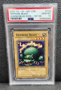 PSA 10 - Yu-Gi-Oh Karte - LOB-104 - TRIPWIRE BEAST (c) *1st Edition* - GEM MINT - Bild 1 von 14