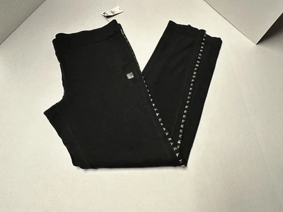 NWT Womens Size L Express Black Leggings w Metal Studs - Image 1 of 4