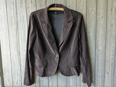 Briggs Petite Womens Faux Suede lightweight Jacket Size 10P Brown - Image 1 of 4