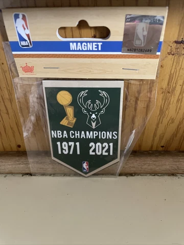 Milwaukee 🔥Bucks 2X NBA🔥 Finals Champions Banner Magnet NBA🔥🔥 Cover