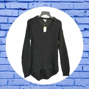 Bongo Black Crocheted Sweater Juniors Small - Picture 1 of 6