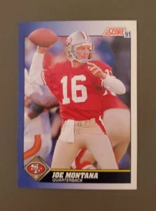 1991 Score Joe Montana Football Card #1 San Francisco 49ers - Bild 1 von 2