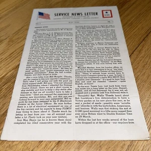 1944 SERVICE NEWS LETTER - WWII Information GENERAL ELECTRIC CO.- Central Dist. - Picture 1 of 8