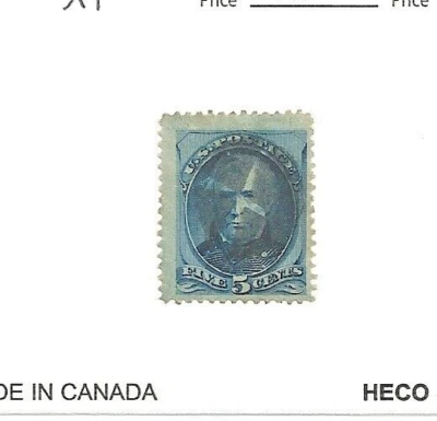 Scott # 179, 5cent blue, Zachery Taylor ,XF, 1875 Continental Bank Note - Image 1 of 2