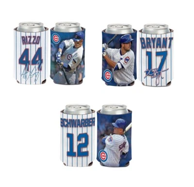 Lote de 3 enfriadores de latas de jugadores de Chicago Cubs Foto 1 de 4