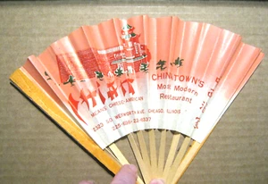 Vintage Oriental Fan Chinatown Restaurant Chicago Advertisement - Picture 1 of 4