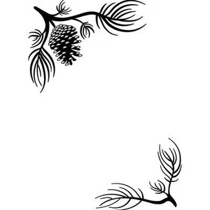 Darice Prägefolder KIEFERNZWEIGE in den Ecken Tannenzapfen A2 1218-120 - Bild 1 von 1