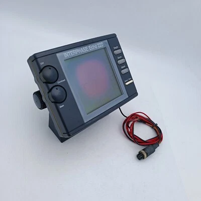 INTERPHASE Echo 220 Fishfinder Marine  w/ Mount Bracket Power Cable  - Image 1 of 4