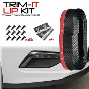 TRIM-IT Lip Kit Universal Fit Bumper Lip Spoiler Body Kit Carbon Fiber Chevrolet - Picture 1 of 12