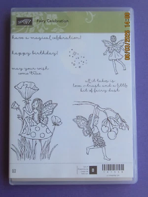 Juego de 8 estampillas de goma estampadas para celebración de hadas Foto 1 de 2