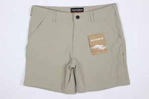 Grundens Men's Gaff 7" Shorts Zip Cargo Stretch Quick Dry Seneca Khaki UPF 50 - Picture 1 of 4