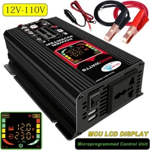 Inverter 6000W DC 12V to AC 110V Car Voltage Converter Charger Adapter USB Port - Picture 1 of 12