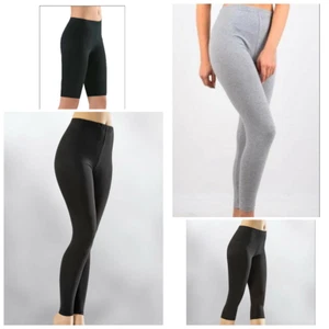 Leggings Mujer Leggins Algodón Largo Pantalón Corto K-88 - Imagen 1 de 9