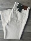 ALL SAINTS MEN'S ECRU WHITE "JACK" RELAXED TAPERED FIT JEANS - 36" - NEW & TAGS