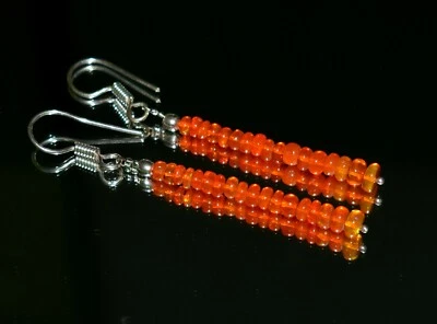 12Crt 3.5x5.5MM 2"Natural Ethiopian Opal Earrings Gemstone Opal Earrings S3335 - Image 1 of 4