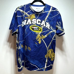 Camiseta Nascar Sprint Cup Series Talla Grande Realtree Camuflada Azul Estampado Completo - Imagen 1 de 6