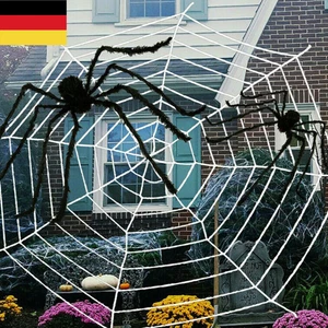 Schreckliches großes dehnbares Spinnennetz Halloween-Spinnennetz-Party-Dekor. - Bild 1 von 13