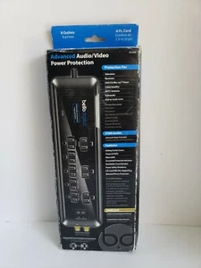 Bell'o Digital Surge Protector AS2008 8-Outlet Audio/Video Black NEW B5 - Picture 1 of 12