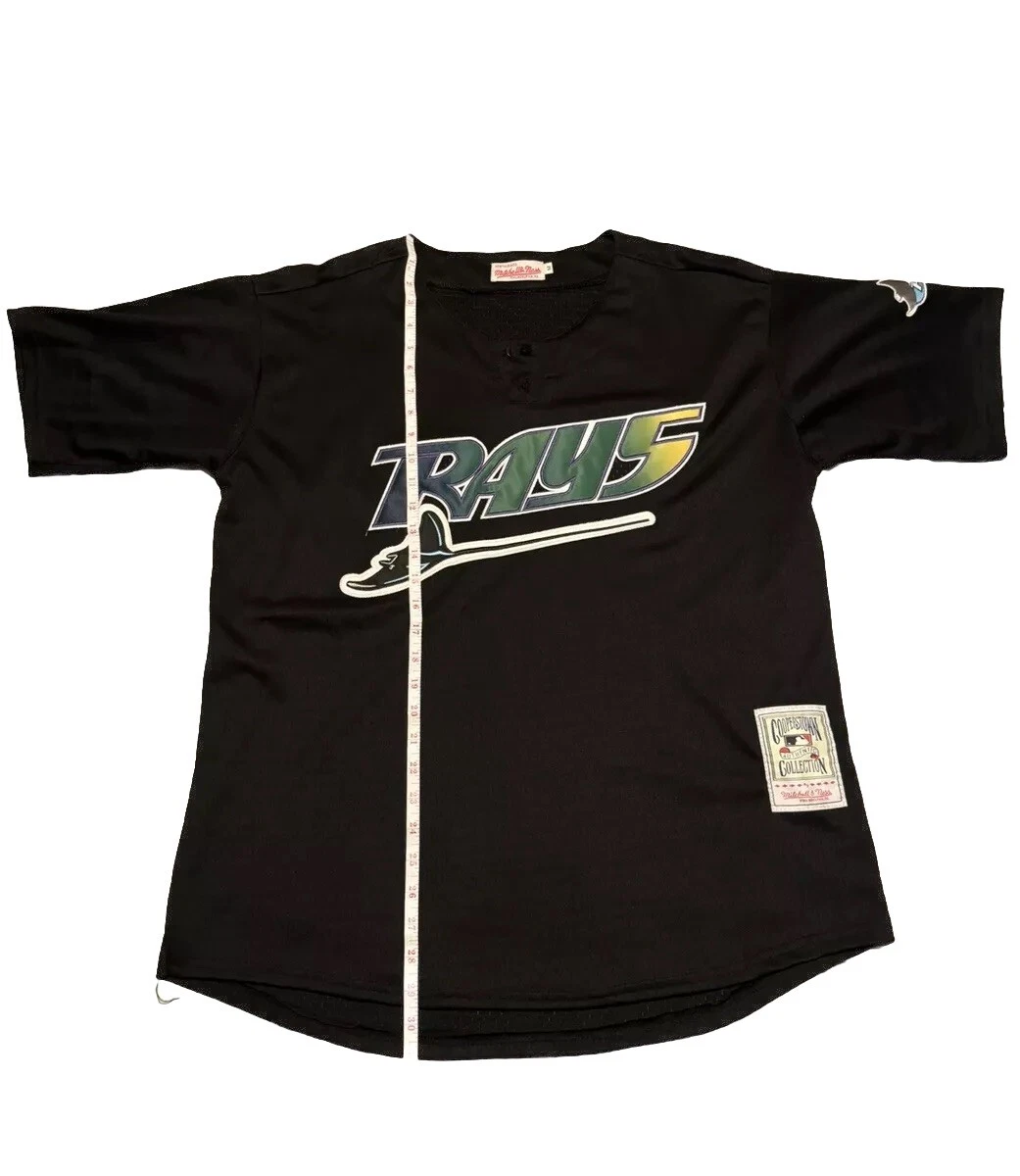 Tampa Bay Rays Mitchell & Ness Black Mesh Batting Practice Jersey