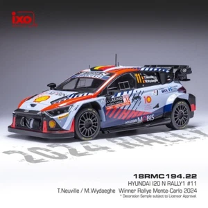 ixo 18RMC194 Hyundai i20 N Rally1 #11 T.Neuville M.Wydaeghe 1/18 MonteCarlo 2024 - Picture 1 of 6