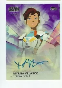 Star Wars Women of Star Wars 2020 autógrafo Myrna Velasco 18/25 púrpura - Imagen 1 de 1