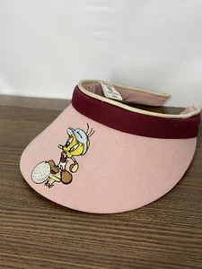 Warner Bros 90s Looney Tunes Tweety Bird Visor Hat 1997 embroidered Golf logo - Picture 1 of 8