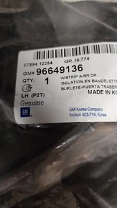 NEW NOS GM  96649136 DRIVER REAR Door Seal Weatherstrip 2007-2011 Chevy Aveo G3 - Picture 1 of 5