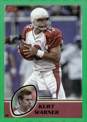 Kurt Warner 2023 Topps Composite Green Rainbow Foil 037/250 #430 - Image 1 of 2