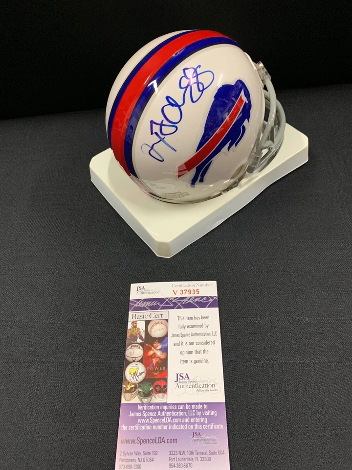 MINI CASCO FIRMADO/AUTOGRAFIADO MARQUESA GOODWIN BUFFALO BILLS CERTIFICADO DE AUTENTICIDAD JSA V37935  Foto 1 de 2