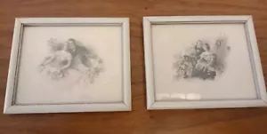 2 VINTAGE THE BUZZA COMPANY CRAFTACRES MAN WOMAN PHOTOS 5 1/2" BY 4 1/2" - Picture 1 of 6