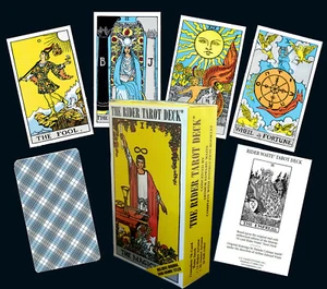 AUTHENTIC RIDER WAITE TAROT 78 CARDS & INSTRUCTION BOOKLET ENGLISH NIB SEALED - Picture 1 of 11