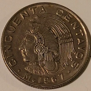 Moneda de 50 centavos México 1967 Mo - Imagen 1 de 2