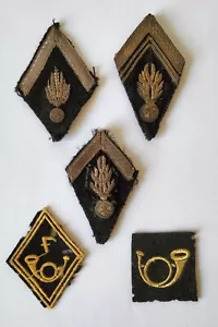 Lot x 5 Insigne Tissu Écusson Chasseurs Alpins - Foto 1 di 12