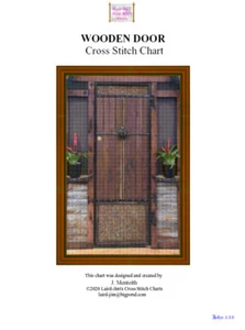 WOODEN DOOR - cross stitch chart - Picture 1 of 2