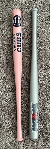 CHICAGO CUBS & Tin Caps Wooden Miniature Baseball Bat 18" Cover
