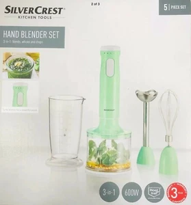 Silvercrest 3-in-1 Hand Blender Set Blends Whisks Chops 5 piece 600W New UK - Picture 1 of 12