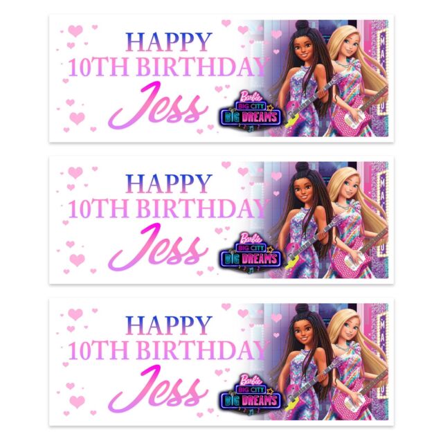 Banner Aniversário Infantil Barbie